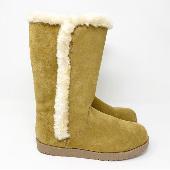 Universal Thread Daniela Suede Winter Boots Women’s Size 9 Brown Faux Fur - Picture 1 of 7